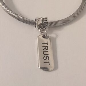 Silver Trust Dangle Charm‎ for Pandora Style Bracelet